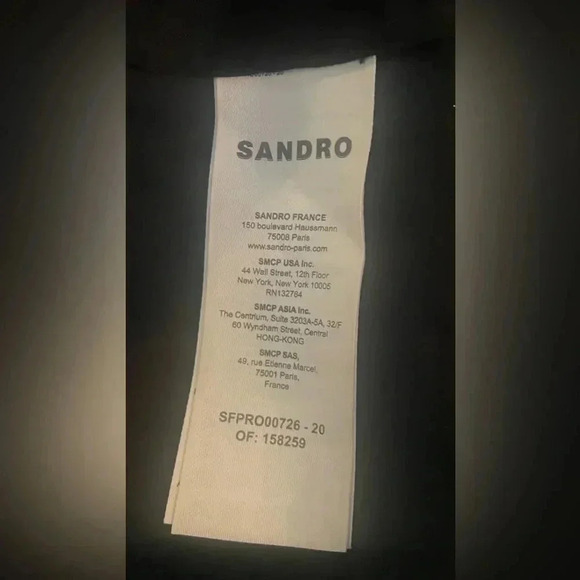 - Sandro Paris dual-material long sleeved dress- size 2 - Picture 15 of 16